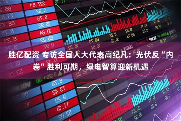 胜亿配资 专访全国人大代表高纪凡：光伏反“内卷”胜利可期，绿电智算迎新机遇