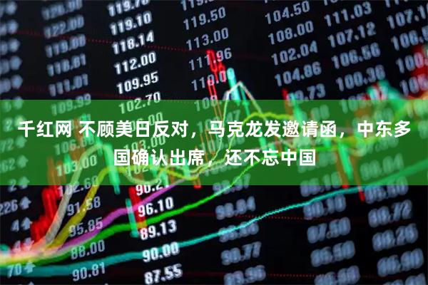 千红网 不顾美日反对，马克龙发邀请函，中东多国确认出席，还不忘中国
