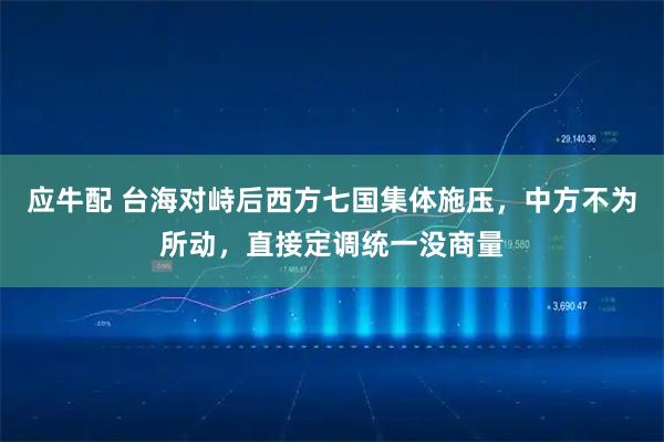 应牛配 台海对峙后西方七国集体施压，中方不为所动，直接定调统一没商量